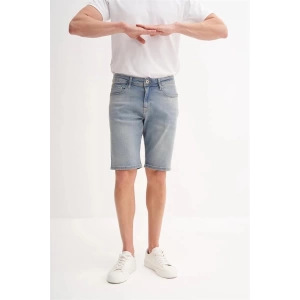 CAZ6703 Likralı Erkek Kot Short Lacivert