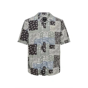 Erkek Kısa Kollu Desenli Erkek Gömlek