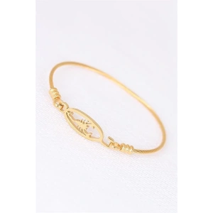 Gold Çelik Akrepli Erkek Kelepçe Bileklik