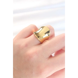 Gold Renk Ayarlanabilir Kavisli Ayna Yüzük