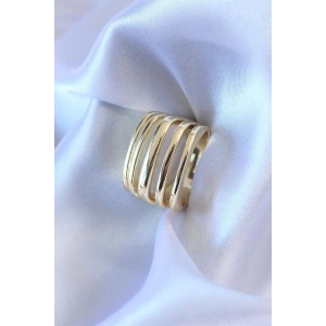 Gold Renk Kaburga Model Kadın Yüzük