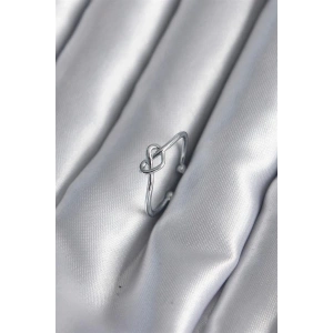 Gümüş Renk Düğüm Kalp Model Kadın Yüzük