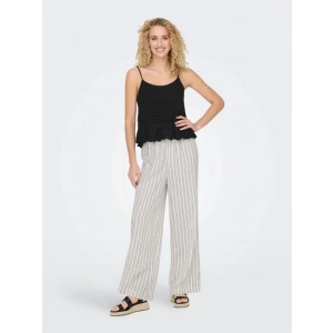 Ham Keten Yüksek Bel Pantolon