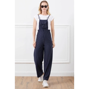 İp askılı beli lastikli tulum