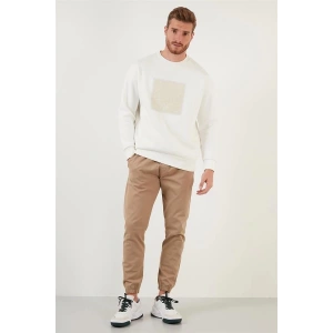 Kabartma Baskılı Oversıze Erkek Sweatshırt