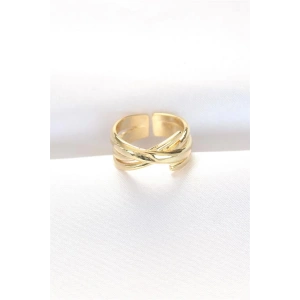 Kalın Gold Renk Ayarlanabilir Yüzük