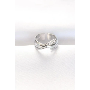 Kalın Silver Renk Ayarlanabilir Yüzük