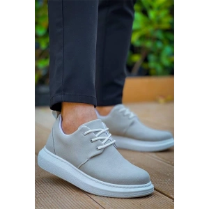 Kb-003 Kuback Gri Süet Bağcıklı  Günlük Erkek  Ayakkabı
