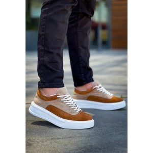 Kb-005 Kuback Vizon Taba Süet Bağcıklı  Günlük Erkek  Ayakkabı