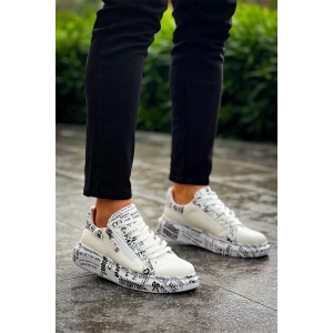 Kb-02  Kuback Bağcıklı Crocodile Beyaz Gazete Günlük Erkek Ayakkabı