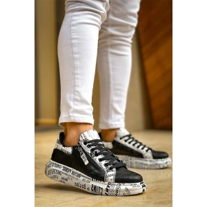 Kb-02  Kuback Bağcıklı Crocodile Siyah Gazete Günlük Erkek Ayakkabı