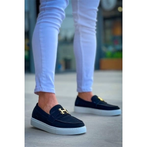 Kb-027  Kuback  Bağcıksız Siyah Süet H Günlük Erkek Ayakkabı