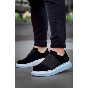 Kb-040  Kuback Siyah Süet   Lastikli  Günlük Erkek  Ayakkabı