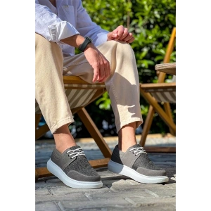 Kb-042  Kuback Bağcıklı Gri Günlük Erkek Ayakkabı