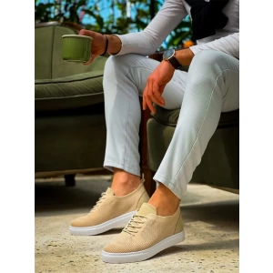 KB-101 Kuback Bej Triko Bağcıklı Günlük Erkek Ayakkabı