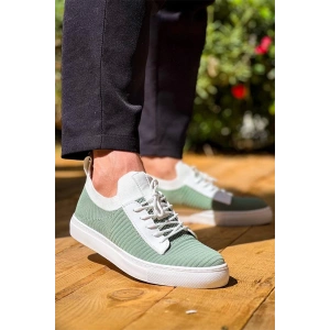 Kb-110  Kuback Yeşil Triko Yüksek Taban Bağcıklı Günlük Erkek Ayakkabı