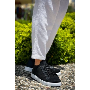 Kb-112   Kuback Siyah Triko Bağcıklı  Günlük Erkek  Ayakkabı