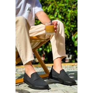 Kb-114  Kuback Siyah Triko Siyah  Yüksek Taban Bağcıksız Günlük Erkek Ayakkabı