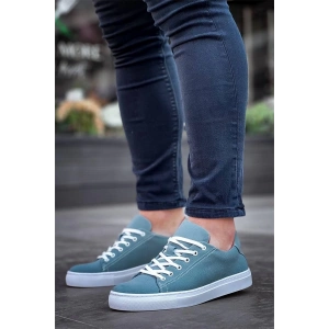 Kb-122  Kuback  Bebe Mavi Süet Yüksek Taban Bağcıklı Günlük Erkek Ayakkabı