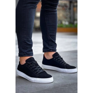 Kb-122   Kuback Siyah Süet Yüksek Taban Bağcıklı Günlük Erkek Ayakkabı