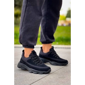 Kb-707  Kuback  Siyah Süet Siyah Yüksek Taban Bağcıklı Günlük Erkek Ayakkabı