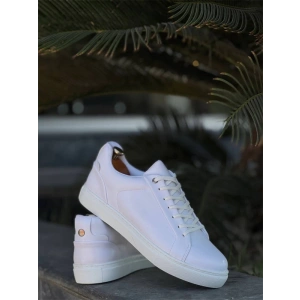 Kb-Bx1  Kuback Beyaz Cilt Yüksek Beyaz Taban Günlük Erkek Ayakkabı