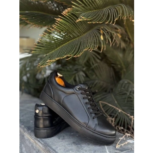 Kb-Bx1  Kuback Siyah Cilt Yüksek Siyah Taban Günlük Erkek Ayakkabı