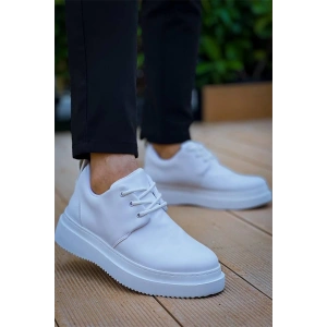 Kb-X3  Kuback Beyaz Cilt Bağcıklı  Günlük Erkek  Ayakkabı