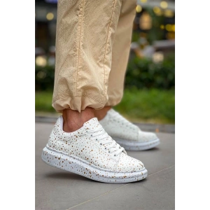 Kb-X500  Kuback Beyaz Gold  Bağcıklı  Günlük Erkek  Ayakkabı