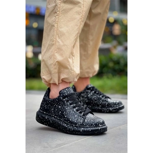 Kb-X500  Kuback Siyah Silwer  Bağcıklı  Günlük Erkek  Ayakkabı