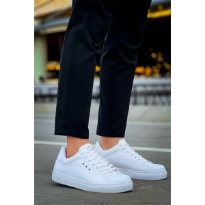 Kb-X7  Kuback Beyaz Yüksek Taban Bağcıklı Günlük Erkek Ayakkabı