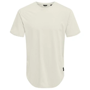 Oval Kesim Erkek T-shirt Bej