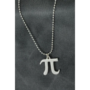 Pi Sayısı Tasarımlı Metal Erkek Kolye