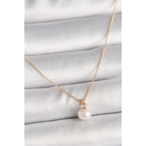 Pirinç Gold Renk İnci Model Kadın Kolye