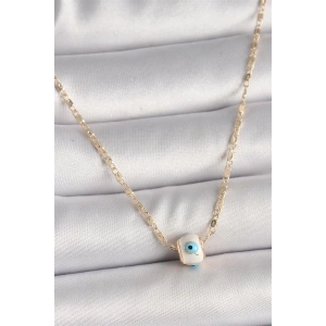 Pirinç Gold Renk Nazar Boncuk Figür Kadın Kolye