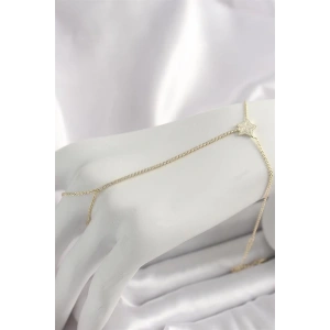 Pirinç Gold Renk Su Yolu Zirkon Taşlı Yıldız Model Kadın Şahmeran