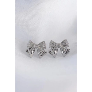 Pirinç Gümüş Renk Fiyonk Küpe