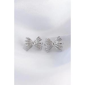 Pirinç Gümüş Renk Fiyonk Küpe