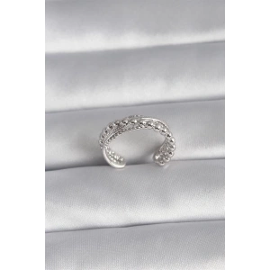 Pirinç Gümüş Renk Kadın Yüzük