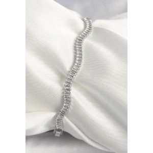 Pirinç Gümüş Renk Su Yolu Zirkon Taşlı Model Kadın Bileklik