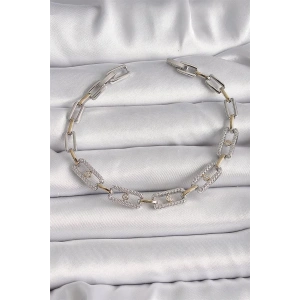 Pirinç Mix Renk Zirkon Taşlı Messika Model VIP Seri Kadın Bileklik