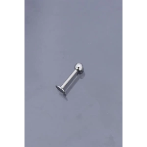 Silver Renk Düz Bar Tek Taraflı Top Model 316L Cerrahi Çelik Piercing