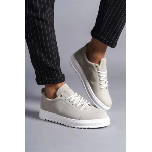 SLW152 Cool Bağcıklı Süet Erkek Günlük Spor Klasik Ayakkabı SBT - Gri