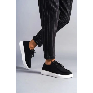 SLW170 Tornado Bağcıklı Süet Erkek Günlük Spor Klasik Ayakkabı SBT - Siyah