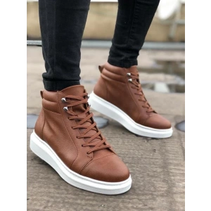 SLW202 Toronto Bağcıklı Cilt Erkek Spor Bot BT - Taba