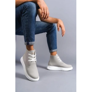 SLW204 Franca Bağcıklı Süet Erkek Spor Bot BT - Gri