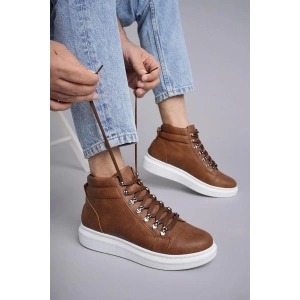 SLW206 Ottawa Bağcıklı Cilt Erkek Günlük Spor Bot BT - Taba