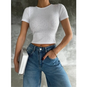 Taş baskılı kaş korse bluz