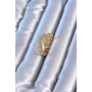 VIP Seri Gold Renk Yılan Model Kadın Yüzük