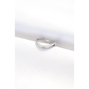 Yassı Silver Renk Ayarlanabilir Yüzük